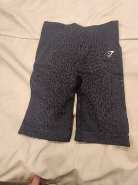 Gymshark Black Patterned High-Waist Bike Shorts